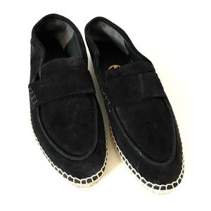 VINCE. Black Espadrille Loafers